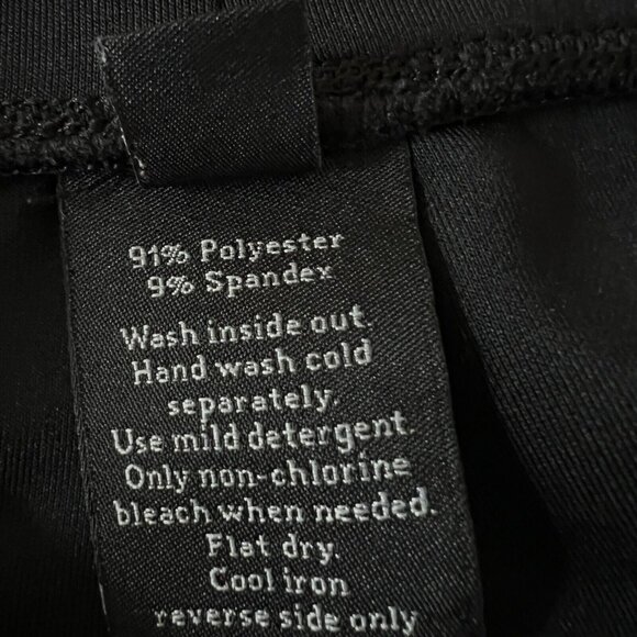 Rock & Republic Women's Stretch Metallic Black Leggings Size M Pull-on Mid Rise - Picture 6 of 10